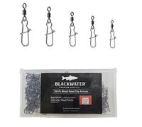 50 Por 100 ack Fishing Swivels Barrel Interlock Snap Link Clip Quick Change Mixed Sizes 2 4 6 8 10 12 Clear Compartment Storage Case High Strength Rolling Connectors Sea Carp Spinner Lure Rig (100)