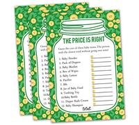 50 Price is Right Baby Shower Game - Funny Questions Bundle Pack - Guess If The Price is Right Baby Shower Game Ideas for Boys, Girls, or Gender Neutral.