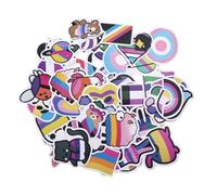 50 Pride Stickers, Waterproof Vinyl Stickers for Laptops Water Bottles Scrapbooks, Rainbow Equality for Pride Month Gift