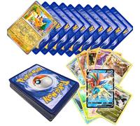 50 Random Card pack - Compatible with Pokemon TCG - Includes Guaranteed Rare, Holo & Reverse Shiny Holo Cards, Decks, Trainers, Energies - UK English Bundle Bulk No Duplicate Pack