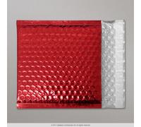 50 Red Metallic Bubble Wrap Lined Padded Mailing Gift Envelope/Bag CD Size