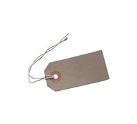 50 Reinforced Brown Buff Luggage Tags Labels with String Strung Suitcase Ties 96 x 48mm
