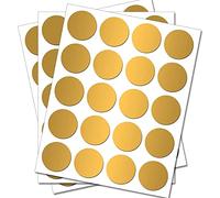 50 Round Gold Circles - Removable Self Adhesive Waterproof Durable Vinyl Stickers - Digitally Cut to the sticker Shape - size 13mm