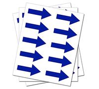 50 Royal Blue Arrows - Removable Self Adhesive Waterproof Durable Vinyl Stickers - Digitally Cut to The Sticker Shape - Size 30mm x 15mm