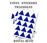 50 Royal Blue Triangles - Removable Self Adhesive Waterproof Durable Vinyl Stickers - Digitally Cut to The Sticker Shape - Size 50mm