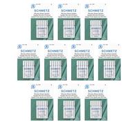 50 Schmetz Microtex Sewing Machine Needles - Size 70/10 - Box of 10 Cards