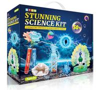 50 Science Experiments Age 4+ for Kids Age 6-8-10-12, Kids Science Experiment Kit, STEM Activities Educational Chemistry Set, Turkish Hot Air Balloon, Dancing Drops, Crystal Growing, Bouncy Ball Set