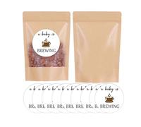 50 Set A Baby Is Brewing Coffee Favor Bag, Coffee Baby Shower Favor Bags, Stand up Zip Pouches Treat Bags for Gender Reveal, Donuts Goodie Candy Gifts Supplies, Baby Shower Decorations (coffe)