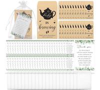 50 Set Baby Shower Tea Party Thank You Gifts for Guests Include 50 a Baby Is Brewing Tea Bags Envelopes 50 Thank You Cards 50 Organza Bags Decorations for Girls Boys Gender Reveal Birthday(No Tea)