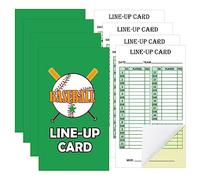 50 Set Baseball Softball Lineup Cards 2 Part Carbonless Copies 4.52 x 7.86 Inch - Player Roster Baseball Scorebook Coaching Accessories Ball Games Supplies for Coaches Umpires