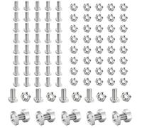 50 Set Greenhouse Bolts and Nuts M6x12MM Greenhouse Nuts and Bolts | Square Head Aluminium Hex Nuts and Square Head Bolts Repair Kit Parts for Greenhouse Garden Building Maintenance Repairs