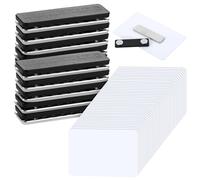 50 Set Name Tags Reusable Name Badge Magnet 3.4 x 2.1'' Blank Magnetic Badge Holder for Personalized Jacket Shirts DIY Kit