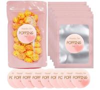 50 Set Ready to Pop Baby Shower Treat Bags, Stand up Zip Pouches Treat Bags for Baby Shower Favor, Food Storage, Gender Reveal Party Supplies