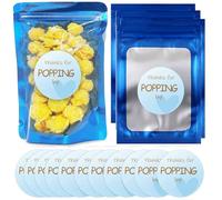 50 Set Ready to Pop Baby Shower Treat Bags, Stand up Zip Pouches Treat Bags for Baby Shower Favor, Food Storage, Gender Reveal Party Supplies (blue)