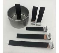 50 Sets 13 * 130mm Black Large Wood Wicks For Candle Making With Metal Wick Holder Smokeless Soy Candles Crackle Wood Wick