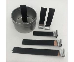 50 Sets 13 * 130mm Black Large Wood Wicks For Candle Making With Metal Wick Holder Smokeless Soy Candles Crackle Wood Wick