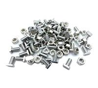 50 Sets Aluminium Greenhouse Nuts and Bolts, Cropped Head Greenhouse Nuts & Bolts for Building and Repairing Greenhouse