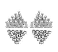 50 Sets Aluminium Greenhouse Nuts and Bolts, Greenhouse Cropped Head Nuts & Bolts for Building and Repairing Greenhouse M6 x 12mm