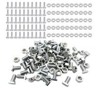 50 Sets Aluminium Greenhouse Nuts and Bolts M6 x 12mm,Cropped Head Greenhouse Nuts & Bolts for Building and Repairing Greenhouse is greenhouse accessories