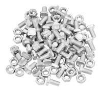 50 Sets Aluminium Square Head, Nuts and Bolts for Installing Building Repairing Greenhouse Structures Hardware Components
