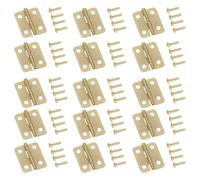 50 Sets Antique Iron Mini Hinge with Matching Screws | Yellow Finish, Rust Resistant and Fade Resistant, Replace Old or Broken Fittings, for Small Boxes