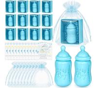 50 Sets Baby Shower Soap Favors for Guest, Scented Milk Bottle Soaps, Handmade Soaps Bulk with Thank You Cards & Bags, Mini Cute Soap Party Favors Guest Gift for Gender Reveal Decorations Souvenirs