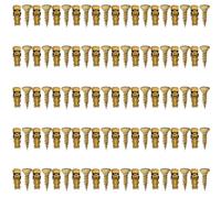 50 Sets Expansion Anchors & Screws Wall Anchors for Hinges for Wood, Tile & Stone, Gold Galvanized Iron, 6×14mm