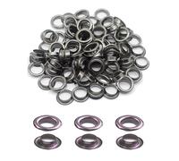 50 Sets Eyelets Grommets, 17mm Hole Black Metal Eyelets Washers Kits for Craft Canvas, Leather, Curtains, Fabric