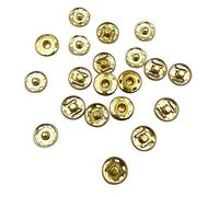 50 Sets Gold Sew-on Snap Buttons, Metal Snaps Fasteners Press Studs Buttons for Sewing Clothing, 3/4" 19mm ET994