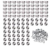50 Sets Greenhouse Nuts and Bolts, T-Head Screw and Nut Set Accessories, Aluminum Hammerhead Screw Spares for Building and Securing Greenhouse Plants for Growth