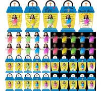 50 Sets Little Jesus Figurines Glow in the Dark with Let Your Light Shine Cards Luminous Mini Jesus Toys for Hide and Seek Sunday Religious Gifts (Open Arms Style & Portable Lantern Shape Card)