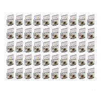 50 Sets of Transparent Plastic Wall Mirror Clamps for Easy Fixture Installation on Various Surfaces