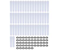 50 Sets Quiet Roller Sleeves Garage Door Hinge Roller Shaft Gaskets Compatible with New Rollers or Rollers with Clean Stems