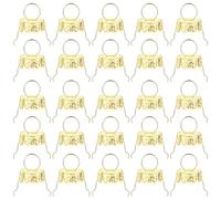 50 Sets Replacement Ornament Caps 14mm Golden Plastic | Iron Support Toppers, Removable Design, Restores Missing Tops for Baubles, Teachers, Decorators, Family Gatherings