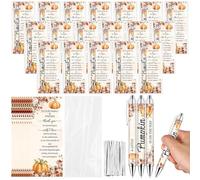 50 Sets Thanksgiving Pens Thanksgiving Baby Shower Favors for Guests Little Pumpkin Ballpoint Pens Autumn Baby Shower Gifts Bulk with Thank You Cards for Gender Reveal Party Souvenirs Return Prizes