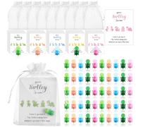 50 Sets You're Turtley Awesome Inspirational Gift 50 Turtle Greeting Cards Mini Sea Turtle Figure Organza Bag Employee Appreciation Gift for Coworker Teacher Team Volunteer End of Year Class Gifts