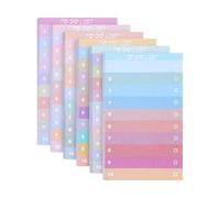 50 Sheet Pack for To Do Lists Notes, Daily Lists, Memo Pads, Shopping Lists, Reminders, Weekly Plans, Portable Notepads, Organizational Planners, Macaron-Colored, And Bright Academic Planners