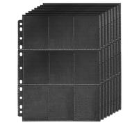 50 Sheet Trading Card Sleeves 9-Pocket Double-Sided Transparent Game Card Sleeves Holder Card Storage Wallets Trading Card Album Pages, 900 Pockets Total