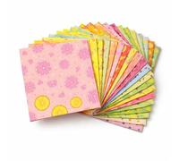 50 Sheets 6x6 Inches Double-Sided Colored Folding Paper for Adults, Artists & Kids, Ideal for Scrapbooking, Card Making and DIY Crafts (Fruit)