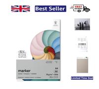 50 Sheets A4 Bleedproof Marker Pad - Acid-Free, Non-Bleed for Superior Artistry