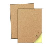 50 sheets - A4 Kraft Brown Sticker Paper Label Sheets, Laser/Inkjet Printing
