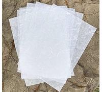 50 Sheets A4 Natural Fiber Mulberry Tree Mulberry Paper Sheets Art Tissue Washi Paper Design Craft Art Origami Suppliers Card Making DIY Crafts Printed Easily! (Cream White)