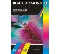 50 Sheets Black Diamond A4 Professional Grade Gloss Photo Paper (Get High Quality Prints on your Inkjet Printer, Use for Photos & Card Making Applications) 260 gsm, 50 sheets