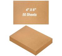 50 Sheets Brown Kraft Cardstock 4 x 6 Inch Thick Paper, Brown Smooth Card Stock Heavyweight Printer Paper for Invitations, Scrapbooks, Art, Crafts, DIY Cards, 250GSM Thick Paper