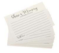 50 Sheets Chic Share a Memory Cards Thick Paper Funeral Cards | Easy Message Writing, Guest Memory Collection, for Memory Jars, Envelopes, Guest Book Tables