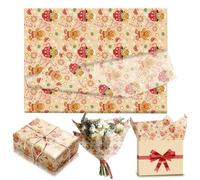 50 Sheets Chiristmas Gingerbread Man Tissue Paper for Wrapping Gifts,50x35cm Xmas Tissue Paper Sheets for Packaging Gift Bags,Gift Wrapping Paper for Crafts DIY Christmas New Year Decorations