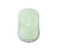 50 Sheets Disposable Soap Paper, Portable Travel Soap Sheet Flakes, Mini Cute Hand Washing Bath Scented Paper Soap for Outdoor activities, Camping, Hiking (Green, 3.6 * 5.6cm)