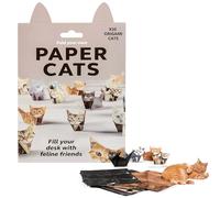 50 Sheets DIY 3D Paper Cats Origami Kit, Fun Creative Craft Activity & Desk Decor for Adults, Kids & Cat Lovers
