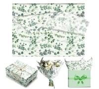 50 Sheets Eucalyptus Leaf Tissue Paper for Wrapping Gifts,50x35cm Greenery Leaves Tissue Papers Sheets for Packaging Gift Bags,Gift Wrapping Paper for Crafts DIY Art Wedding Birthday Baby Shower Party