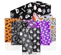 50 Sheets Halloween Tissue Paper for Wrapping Gifts, 35x50cm Ghost Bat Pumpkin Art Tissue Bulk Gift Wrapping, Biodegradable, DIY Crafts Packaging Paper for Halloween Party Favours